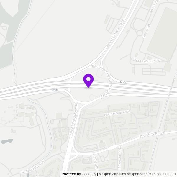 Map of M25 Junction 25