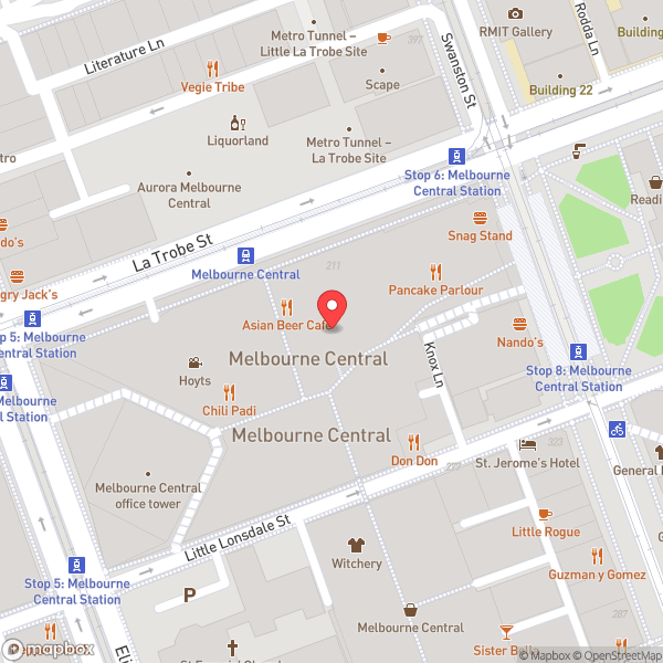 Map of Melbourne Central