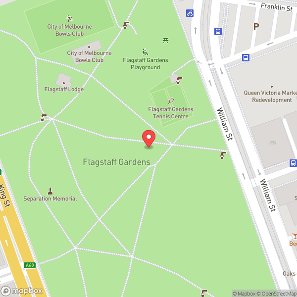 Map of Flagstaff Gardens
