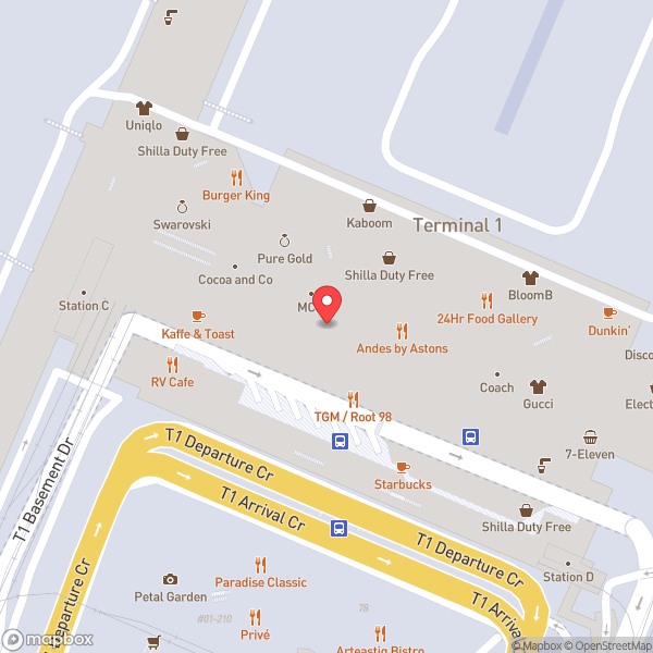 Map of Terminal 1