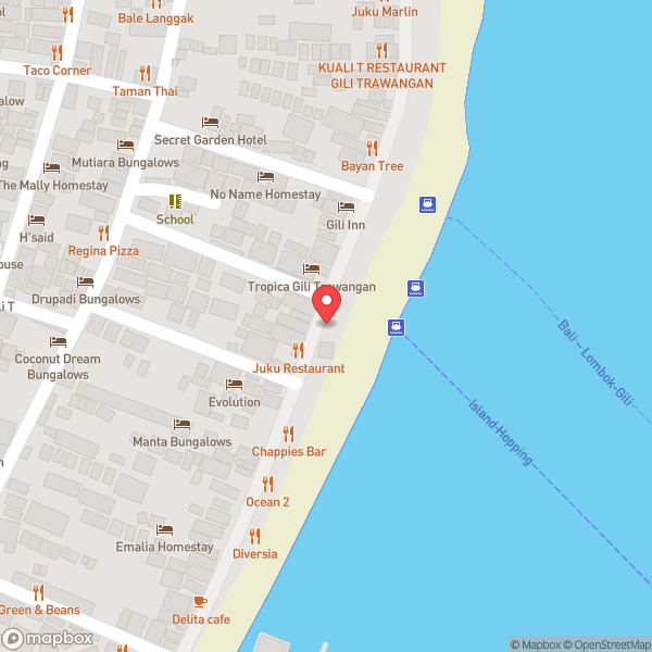 Map of Gili Trawangan Harbour