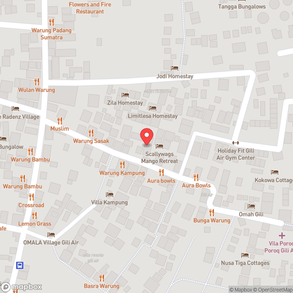 Map of Scallywags Resort - Mango Retreat