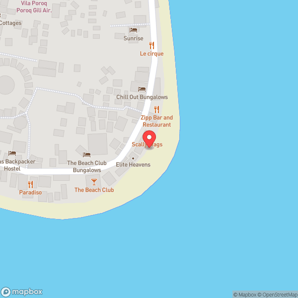 Map of Scallywags Organic Beach Club