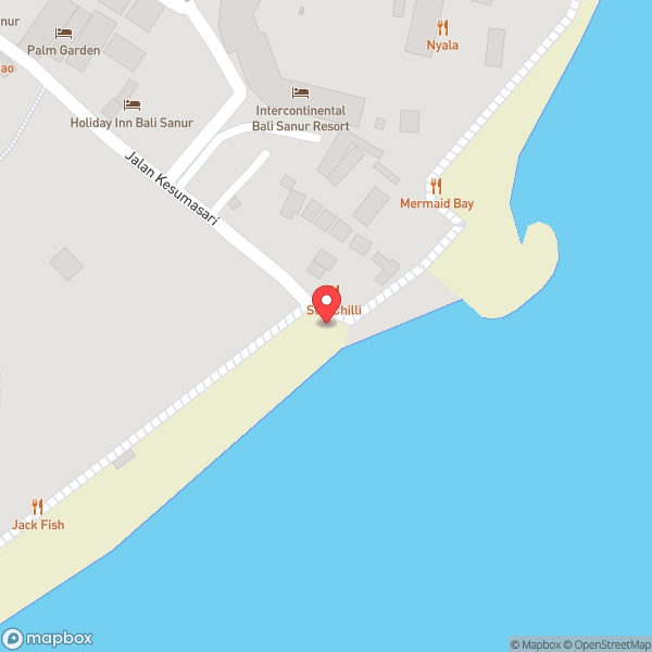 Map of Semawang Beach (Pantai Semawang)