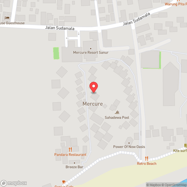 Map of Mercure Resort Sanur Bali