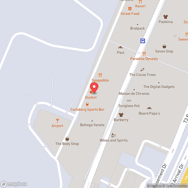 Map of KrisFlyer Gold Lounge (Terminal 3)