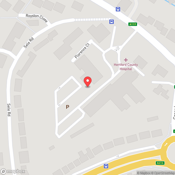 Map of Hertford County Hospital