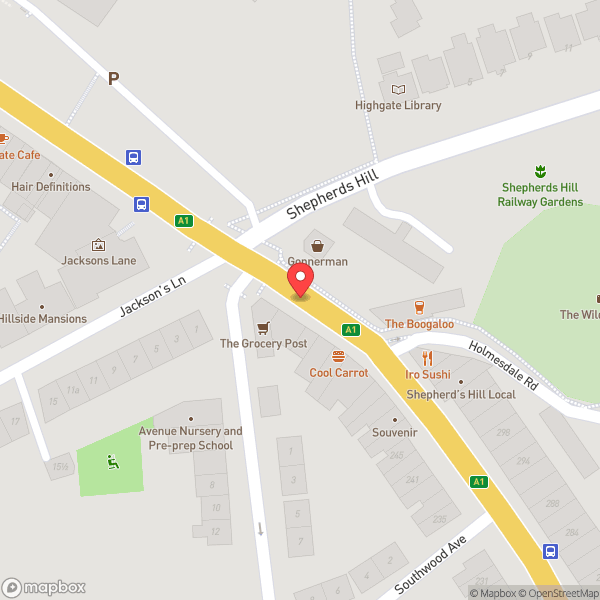 Map of The Quarters Cafe