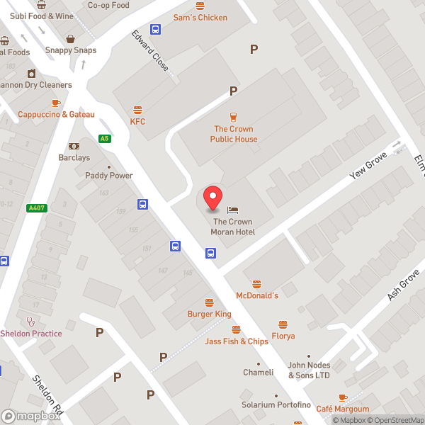 Map of The Crown London Hotel
