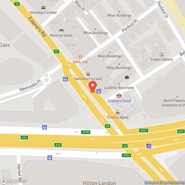 Map of Edgware Road Bus Stop ED