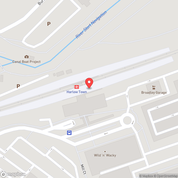 Map of Harlow Town Railway Station (HWN)