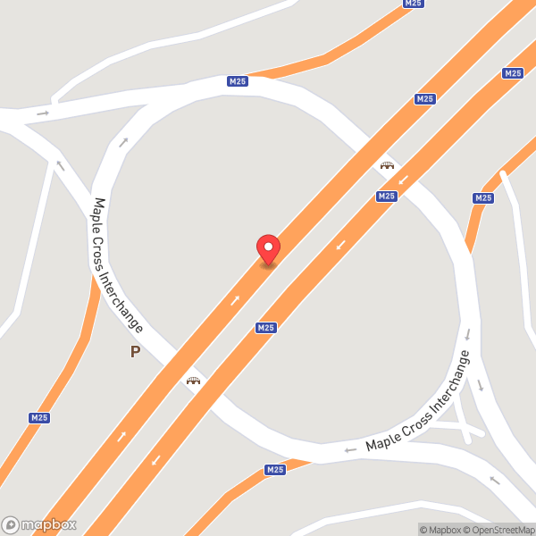 Map of M25 Junction 17