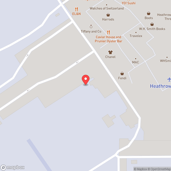 Map of SAS/Air Canada - The London Lounge