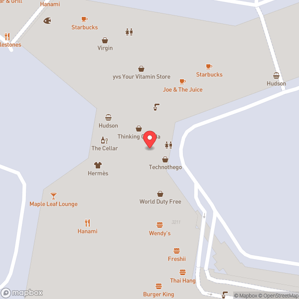 Map of Vancouver Duty Free