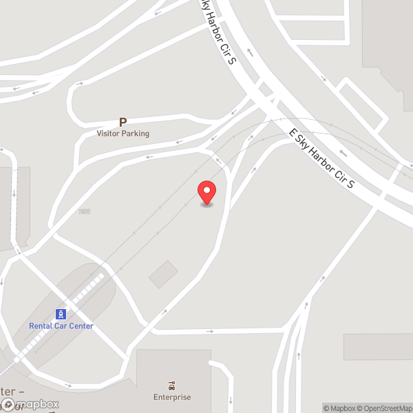Map of PHX Rental Car Shuttle