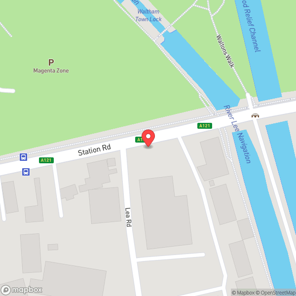 Map of Waltham Town Lock