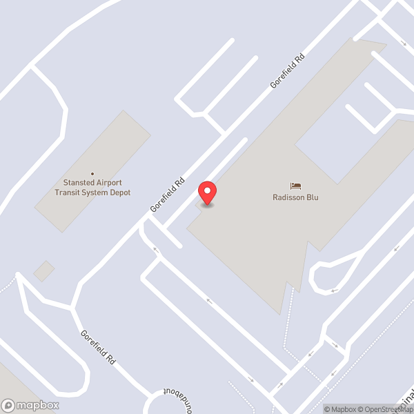 Map of Radisson Blu Hotel London Stansted Airport