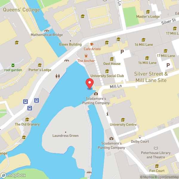 Map of Scudamore's Mill Lane Punting Station