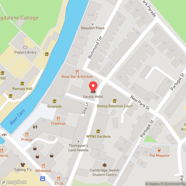 Map of The Varsity Hotel & Spa
