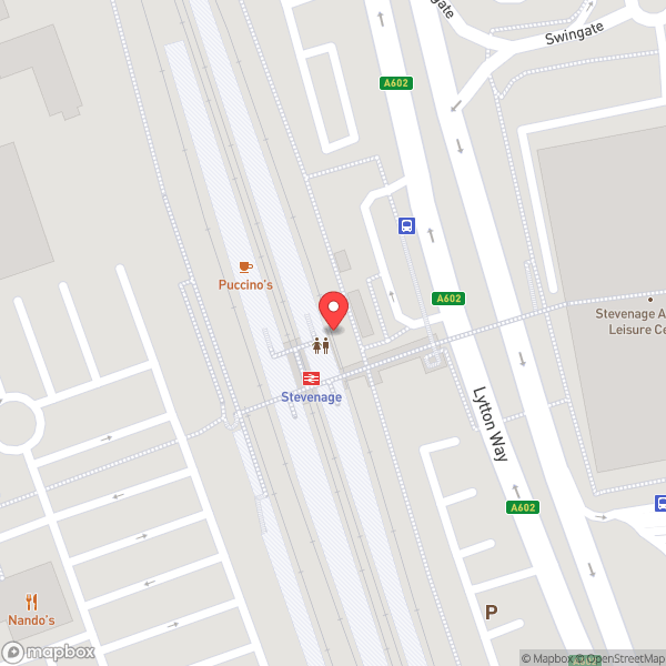 Map of Stevenage Railway Station (SVG)