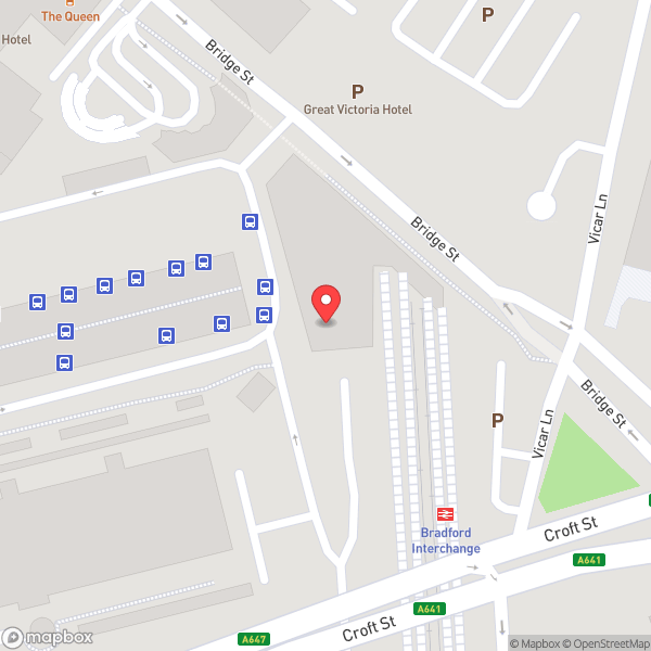 Map of Bradford Interchange Railway Station (BDI)