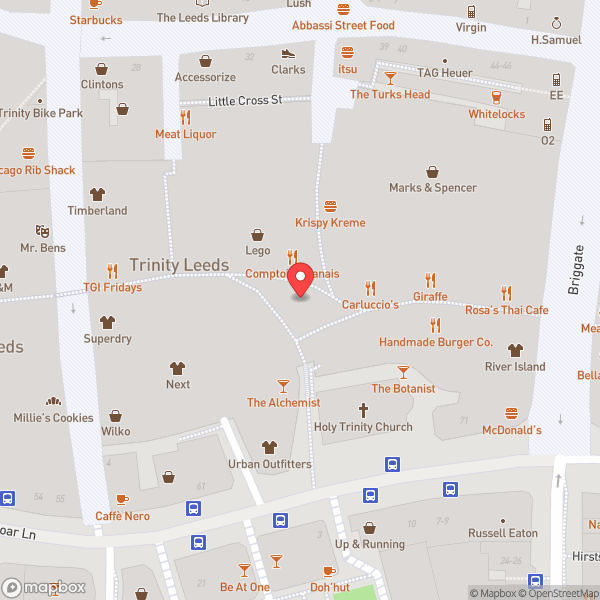 Map of Trinity Leeds