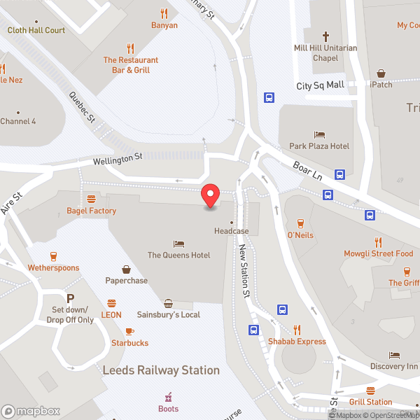 Map of Leeds Station Interchange