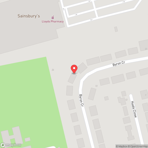 Map of Byron Crescent