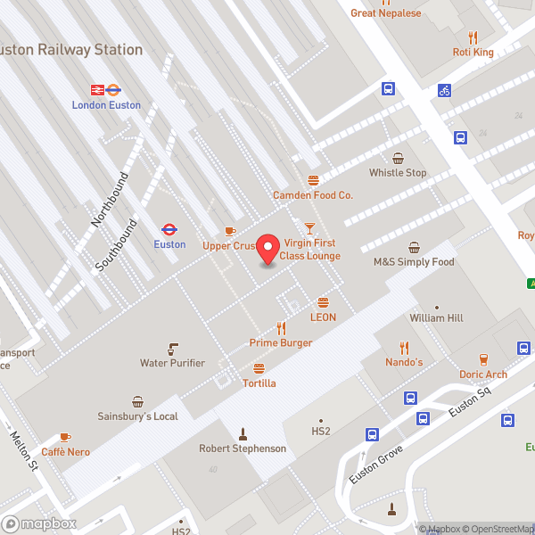 Map of London Euston Railway Station (EUS)
