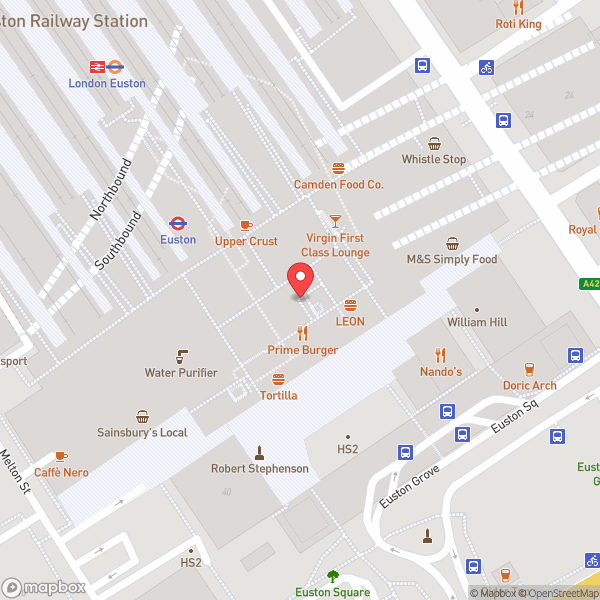 Map of Euston London Underground Station