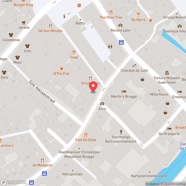 Map of Bruges (Brugge)