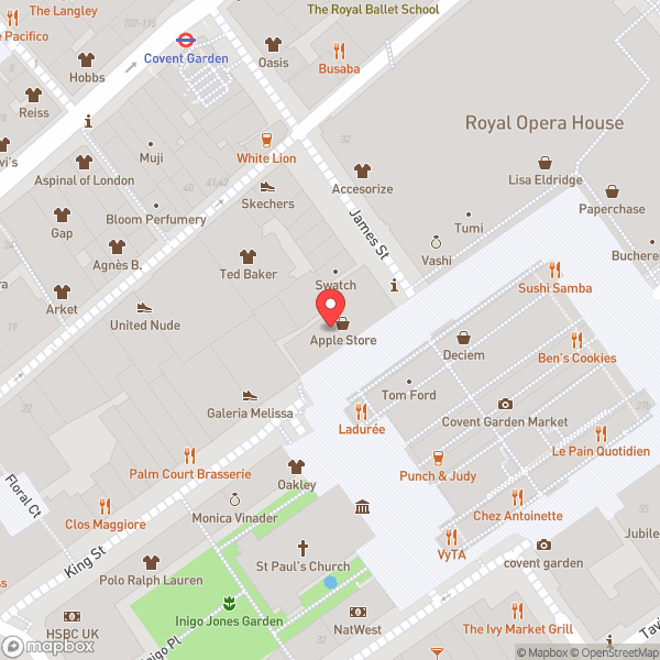 Map of Apple Covent Garden