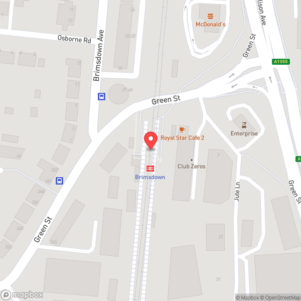 Map of Brimsdown Railway Station (BMD)
