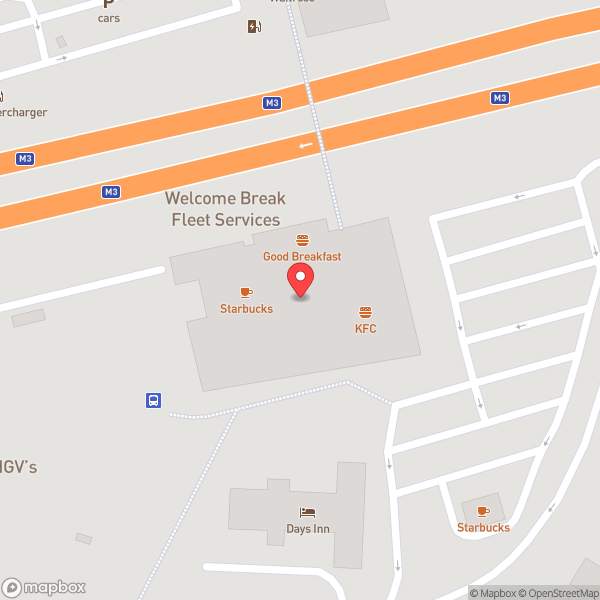 Map of Fleet Southbound Services (Welcome Break)