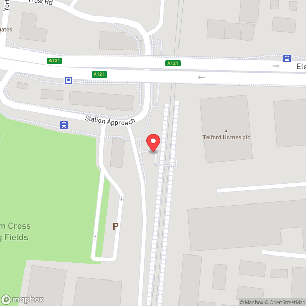 Map of Waltham Cross Railway Station (WLC)