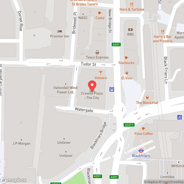 Map of Crowne Plaza