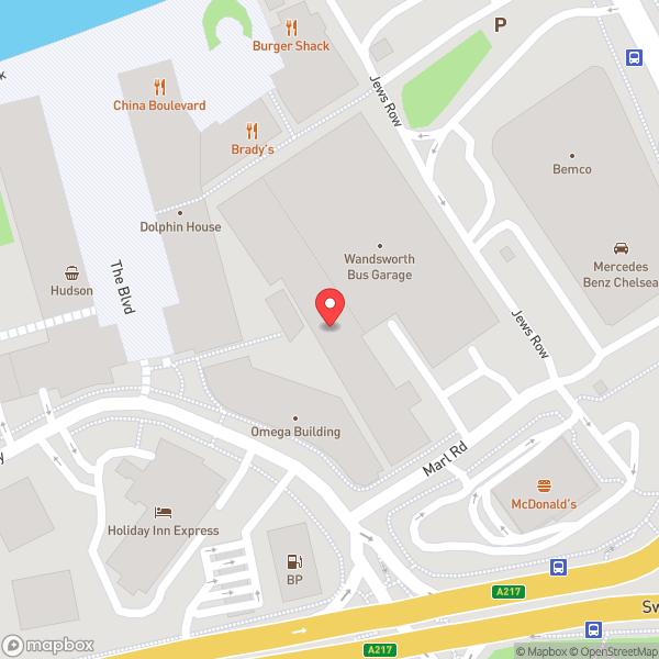 Map of Riverside West Omega Building