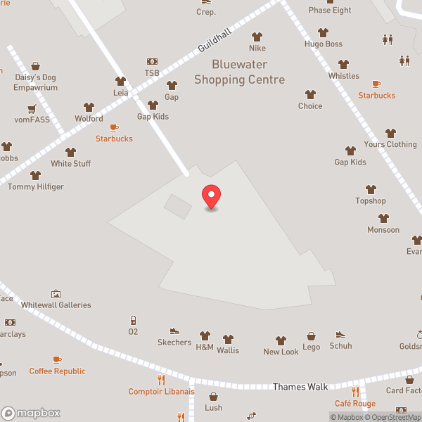 Map of Bluewater Shopping Centre