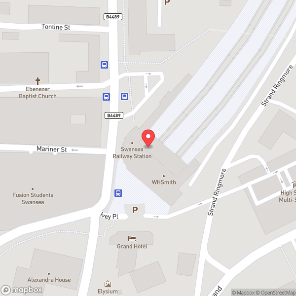 Map of Swansea Railway Station (SWA)