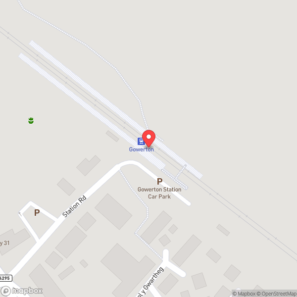 Map of Gowerton Railway Station (GWN)