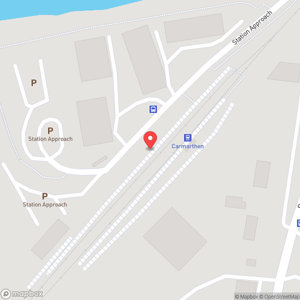 Map of Carmarthen Railway Station (CMN)