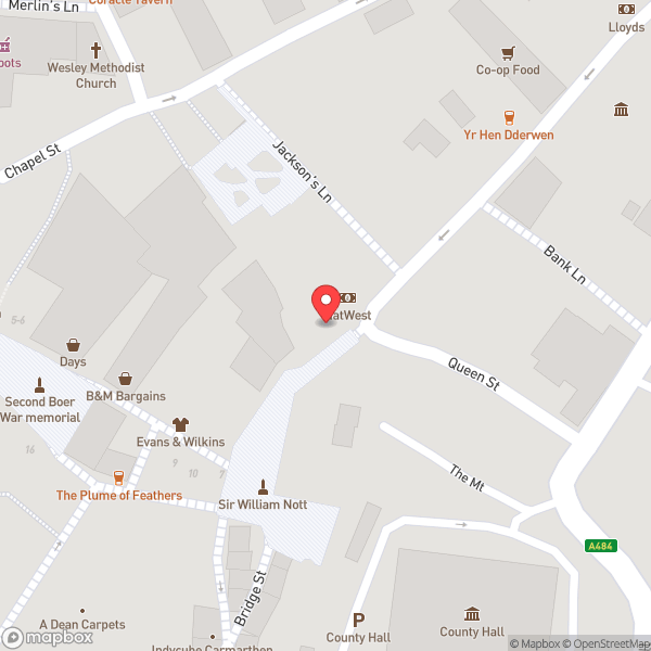 Map of Taylors of Carmarthen