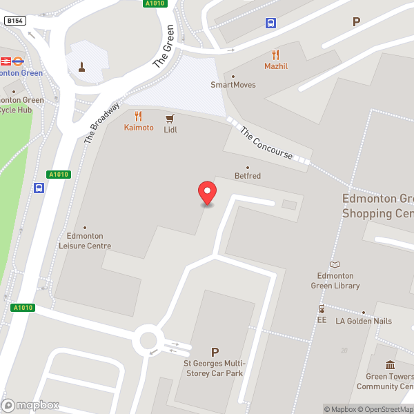 Map of Edmonton Green