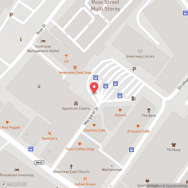 Map of Charlie's Café