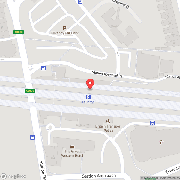 Map of Taunton Railway Station (TAU)