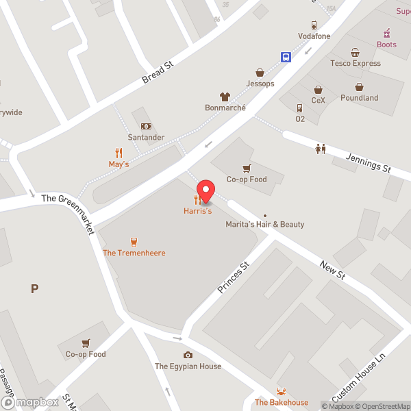 Map of Mackerel Sky Cafe