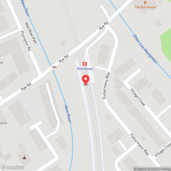 Map of Rye House Railway Station (RYH)