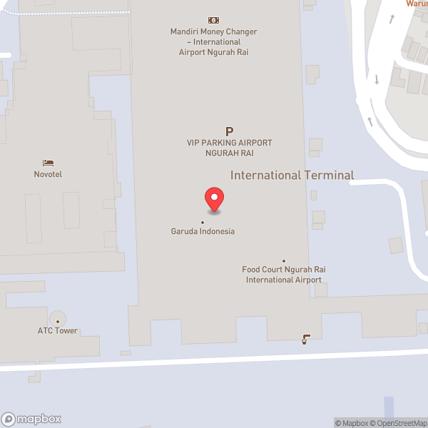 Map of International Terminal (Terminal Internasional)