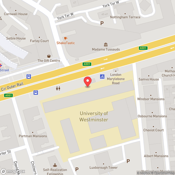 Map of University of Westminster