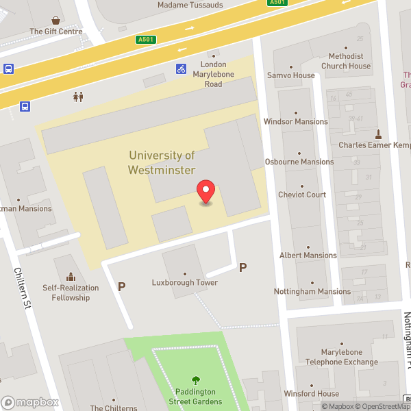 Map of Marylebone Hall - University of Westminster